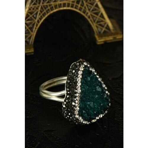 Dr Stone Natural Stone WOMEN QUARTZ Ring brass above Micron silver ka 170862715