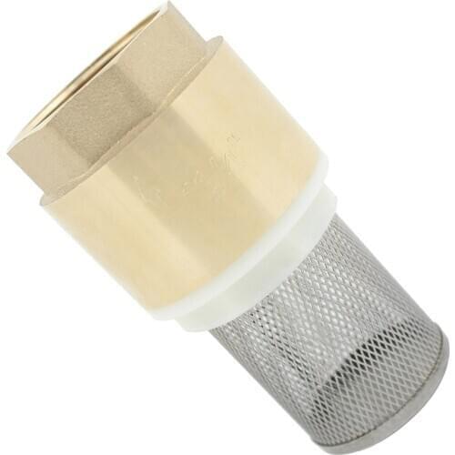 Brass Check valve with filter for pump 1/2 3/4 1 1-1/4 1-1/2 2 2-1/2 3 inch suction foot valve strainer no return
