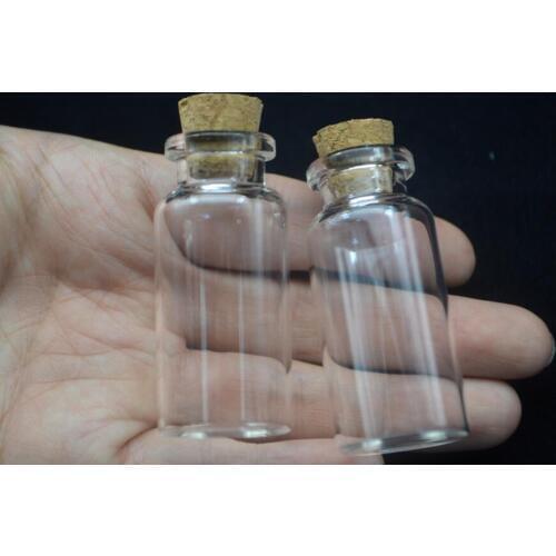Small Glass Crafts Bottles jarss With Corks Mini Perfumes wishing Bottles 50pcs 24*52*12.5mm 12ml jewelry oil pendant