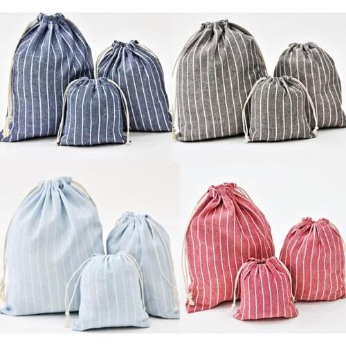 Multi Size Reusable Cotton Drawstring Gift Bag Wedding Christmas Use Sachet Storage Charms Jewelry Packaging Linen Bag