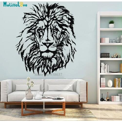 Lion Head Animal Decal Wild Safari Africa King Living Room Bedroom Home Decor Waterproof Removable Vinyl Wall Sticker BB987