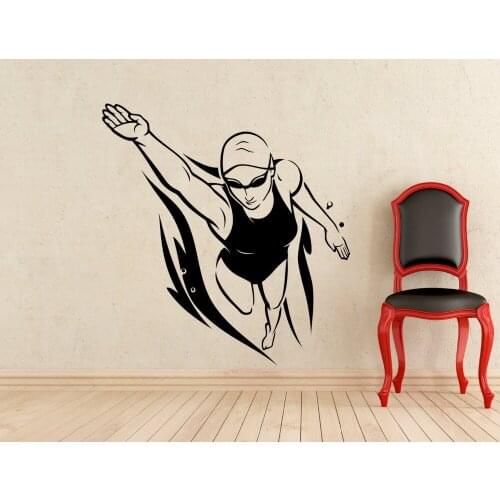 GYM Swimming Wall Stickers home Decor Living Room Removable Vinyl 3d Poster Wall Art Decals Adesivo De Parede Nursery Mural 805