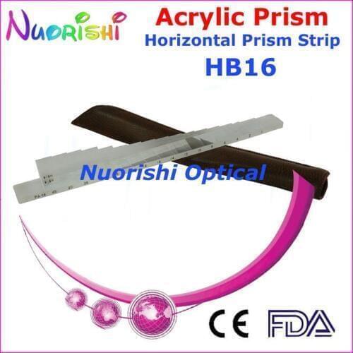 Ophthalmic Optical Optometry Acrylic Horizontal Prism Lens Stick Strip Leather Case Packed HB16 Free Shipping