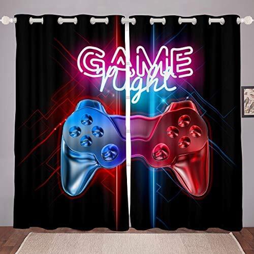 Game Anime Window Curtains Blackout Curtains 3D Print Window Curtains for Bedroom Living Room Decor Window Treatments