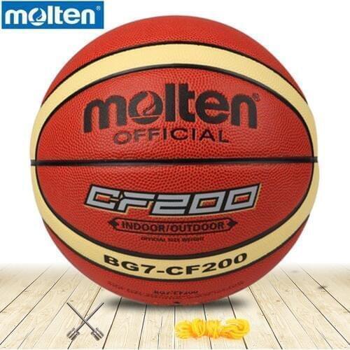 Original molten basketball ball BG7-CF200 High Quality Genuine Molten PU Material Size7 Basketball Free With Net Bag+ Needle