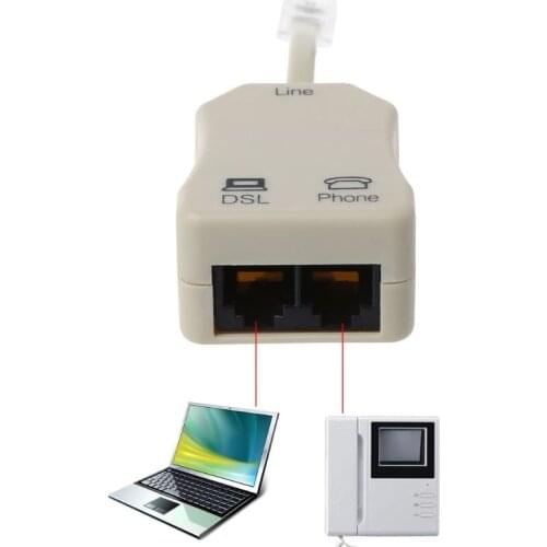Portable ADSL Modem Telephone Phone Fax In-Line Splitter Filter Network 1PC 831D