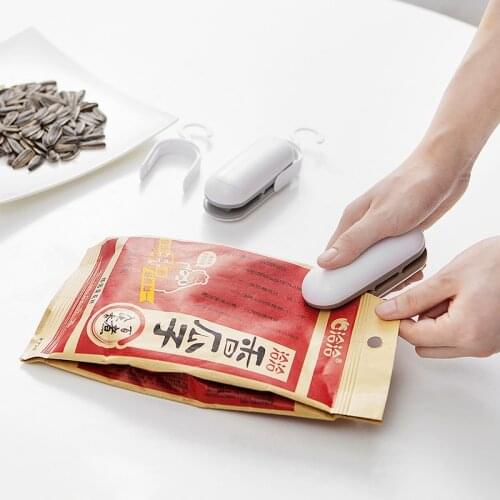 Portable Mini Food Sealer Vacuum Heat Sealer Snacks Bag Sealing Machine Food Clip Packaging Household Kitchen Utensils Gadget