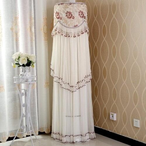Air conditioning dust cover Lace fabric round air conditioning vertical dust cover beautiful fashion household items