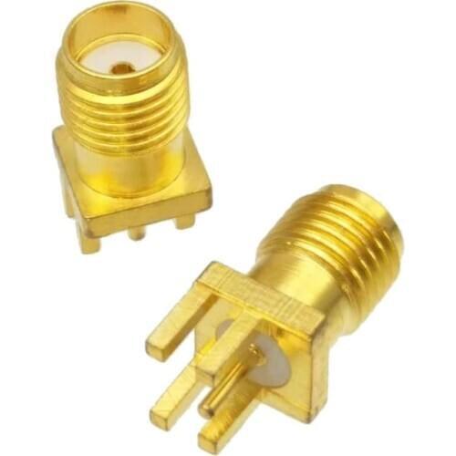 Connector SMA female Jack solder PCB clip edge mount RF COAXIAL