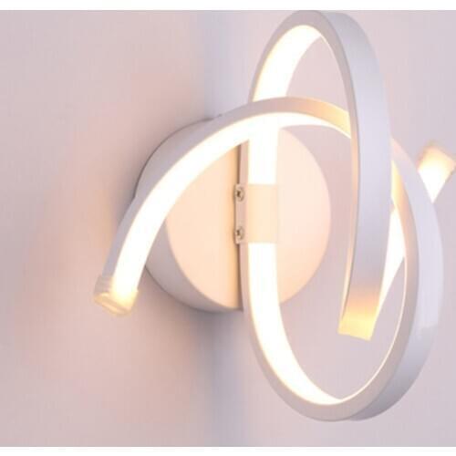 Modern Spiral LED Wall Light Acrylic Iron Sconces Lamp Wall Mount TV Background Bedside Lamp for Living Room Bedroom Decoration
