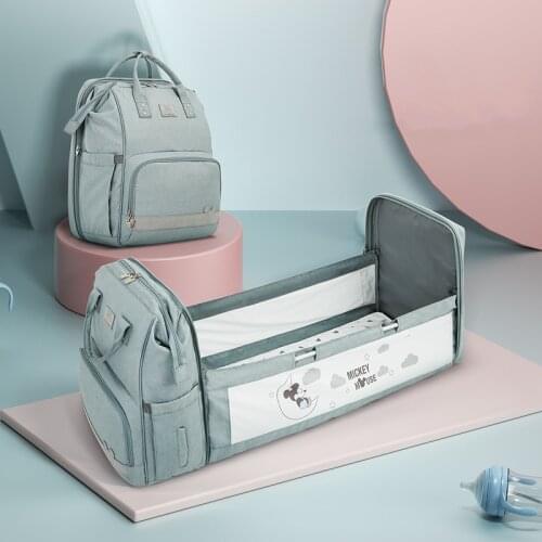 Disney Diaper Bag Backpack For Moms Mommy Baby Bags Fashion Dual Purpose Bed Package Nappy Bag Waterproof Travel Stroller Bag