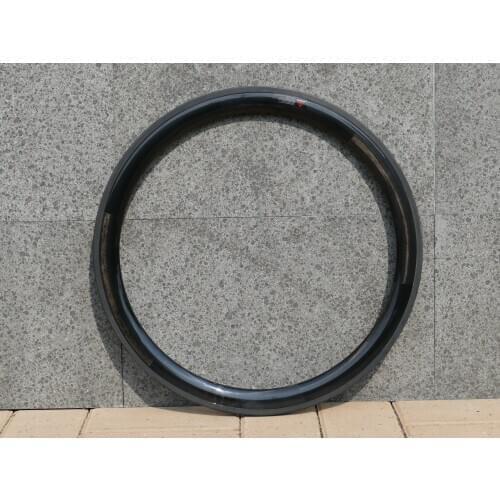 Including 1 Pair Rims Full Carbon Road Bike Bicycle Tubeless Wheel Rims Depth 50mm Width 23mm Wheel Rim Basalt Brake Surface