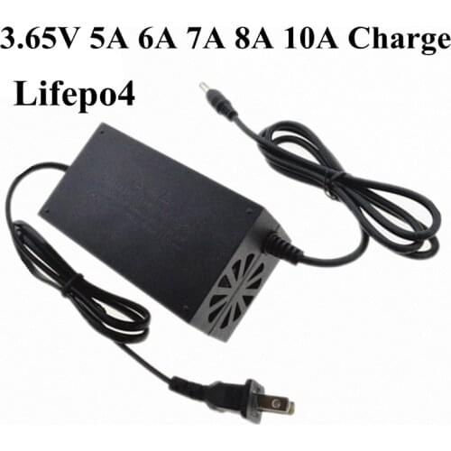 3.65V 5A 6A 7A 8A 10A Lifepo4 Battery Charger for High Capacity 3.2V Lifepo4 Battery 3.2V Lithium Iron Phosphate Cell