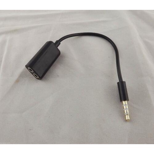 10pcs 3.5mm Male Stereo TRRS Audio To Earphone Headset + Micro Adapter 15cm