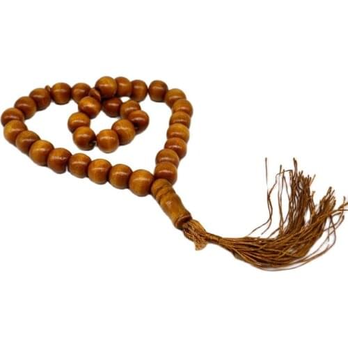 12mm Wooden 33 Prayer Beads Islamic Muslim Tasbih Subhah Masbahah Misbahah Allah Muhammad Rosary