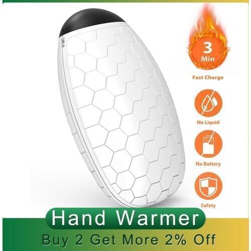 2020 Electric Hand Warmer Rechargeable Winter Double-Side Heating Anti-slippery Pocket Body Hand Warmer Heater Christmas Gift