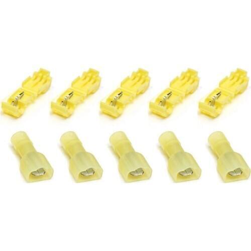 50pcs T-Taps Female Male Insulated Wire Quick Splice Terminal Connectors Combo Set Red/Blue/Yellow Free Shipping