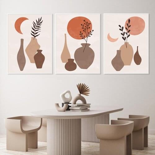 Abstract Botanical Poster Print Contemporary Nature Aesthetic Wall Art Canvas Painting Boho Minimalist Living Room Decoration