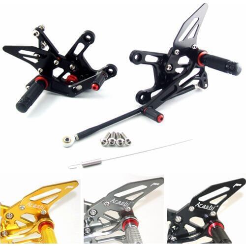 CNC Adjustable Rear Set Rearsets For KAWASAKI ZX10R 2011 2012 2013 2014 2015 Foot Rest