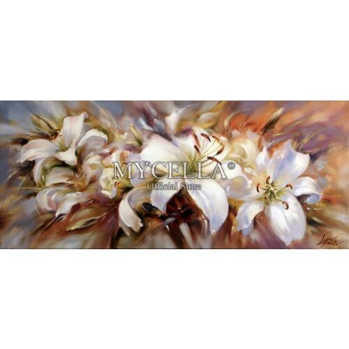 Flowers 5D Diy Diamond Painting Cross Stitch Diamond Embroidery Lily Full Round Drill Diamond Mosaic Pasted Needlework Crafts