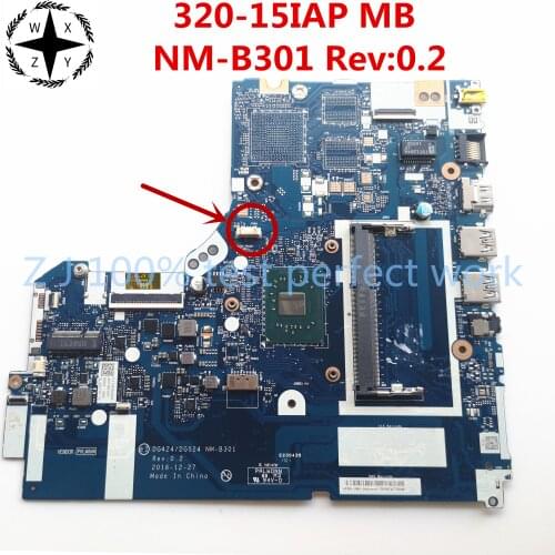 For Lenovo Ideapad 320-15IAP Laptop Motherboard W/N4200 Processor DG424/DG524 NM-B301 Rev:0.2 DDR3L MB 100% Tested Fast Ship