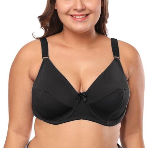 Women Large Cup Solid Color Bow Bra Underwired Push Up Full Coverage Underwear sujetador realce pecho бюстгальтер женский 2021