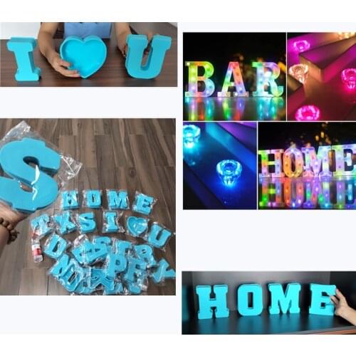 Letter Molds Big Size Alphabet Mold for Epoxy Resin DIY Jewelry Making Tools