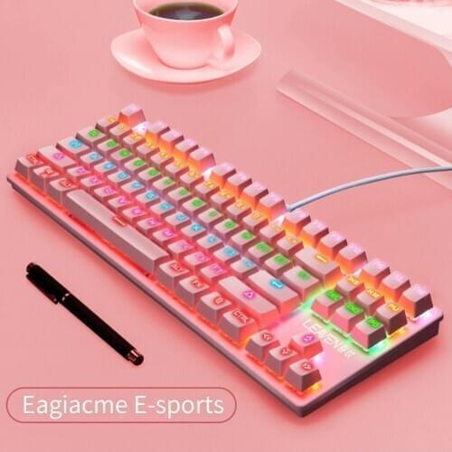 Mechanical Keyboard Gamer 87 keys 4 MX Switch Optional Gaming Keyboards for Tablet Desktop USB Wired Keyboard Backlight Keyboard