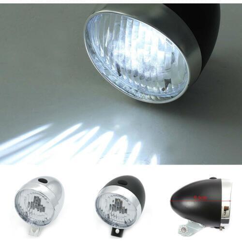 Classic 200Lm Led Vintage Bike Headlight Bicycle Retro Head Light Front Fog Lamp