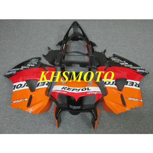 Motorcycle Fairing kit for VFR800RR 98 99 00 01 VFR 800 VFR 800RR 1998 1999 2000 2001 Red orange Fairings set+7gifts HP12