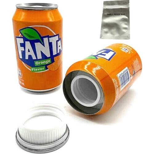Stash Can Soft Drink Safe Can Diversion Safe Hidden box with a food grade smell proof bag