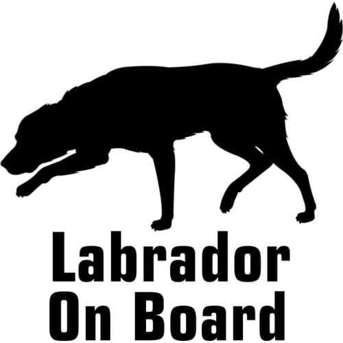 Labrador on Board Car Sticker Funny Animal Stickers Automobile Motorcycles Accessories Decoration Vinyl,15cm*15cm