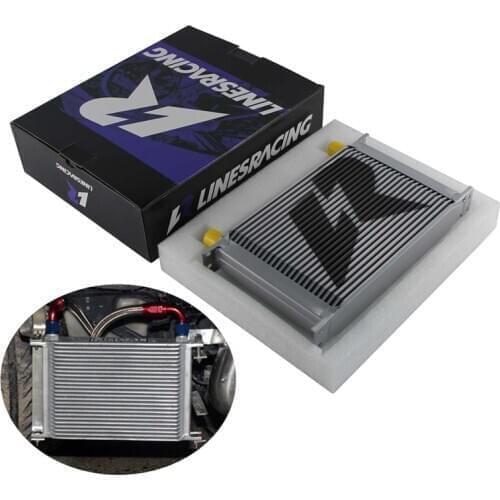 LINESRACING UNIVERSAL 25ROW AN-10AN Engine Racing OIL COOLER Black/Silver