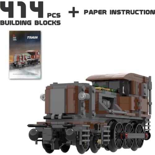 MOC Train Model Steampunked Crocodile Locomotive Constructor Educational Children Toys Building Block Brick Kid Gifts 428PCS