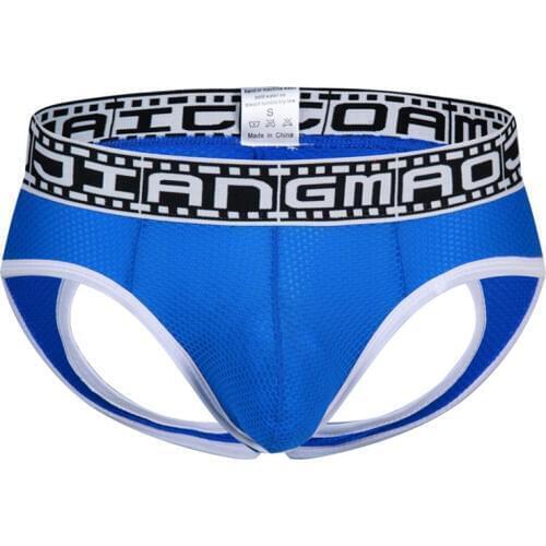 Breathable Sexy Men Underwear Briefs Open Butt Thongs Low Waist Cueca Gay Men Underwear Male Panties Briefs Underpants Thong
