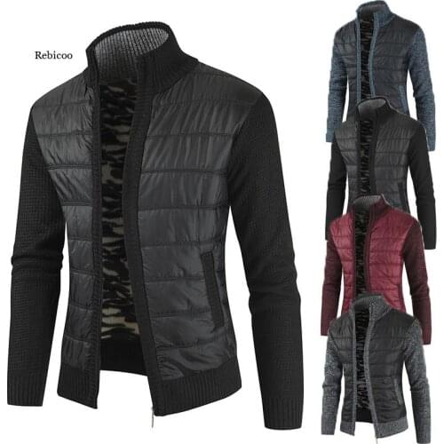 Mens Winter Warm Sweaters Cashmere Wool Zipper Cardigan Sweaters Male Casual Knitwear Sweatercoat Male Jacket Clothes