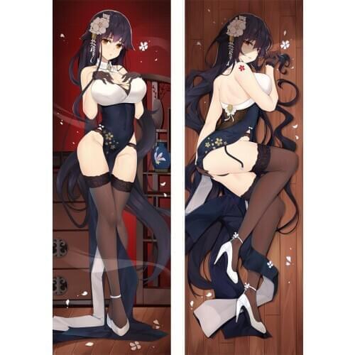Original, game Azur Lane，アズールレーン (My wife cheongsam) pattern, sexy girl 3D double sided, throw pillow / pillow case