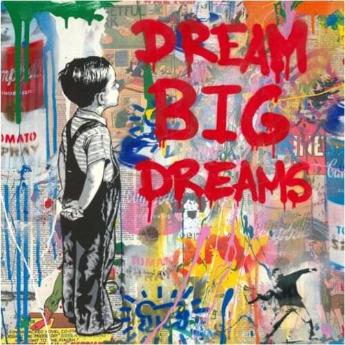 Big Dreams Custom Art Dream Posters and Prints Abstract Animal Graffiti Art Murals on Canvas Art Pictures Home Decoration Gift