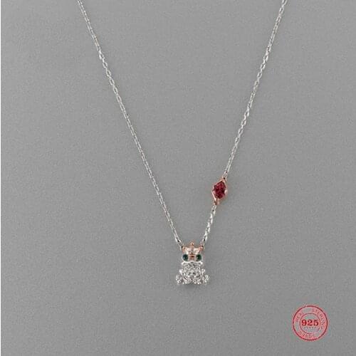 Fashion Charm Pure 925 Silver Original 1:1 Copy, Flame Red Lips Bird Pendant Clavicle Chain Necklace Female Luxury Jewelry Gifts