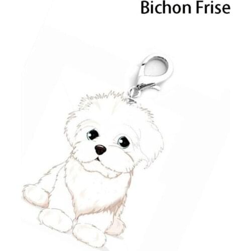 Practical 2018 NEW Dog Tag Disk Pet ID Enamel Accessories Collar Bichon Frise Necklace Pendant Dog Supplies Drop shipping C30428