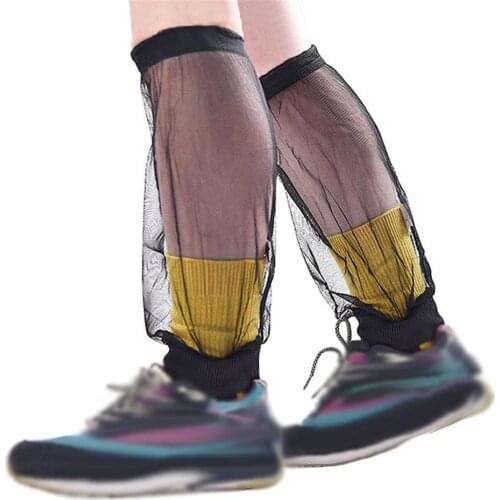 Anti-mosquito Foot Cover With Breathable Mesh Elastic Rubber Band For Outdoor Sports Jungle Park Mosquito Bite-proof Socks