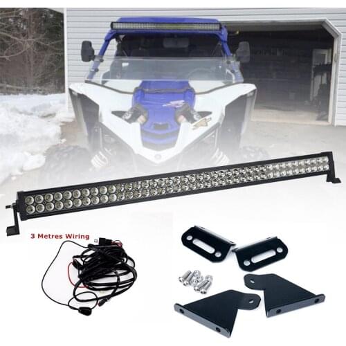 40Inch 240w Straight Led Light Bar With Upper LED Light Bar Mounting Brackets for UTV 2016-2018 YAMAHA YXZ 1000R Accessories