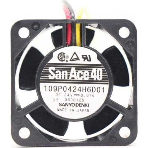 Sanyo 109P0424H6D01 40*40*20mm DC Axical Fan 24V 0.13A Cabinet Cooling Fan