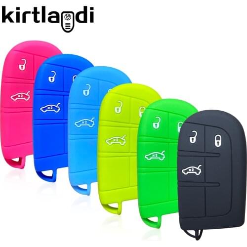 Silicone Key Cover Case Holder for Jeep Grand Cherokee Renegade Compass Commander Dodge Journey Challenger Charger Chrysler 300C