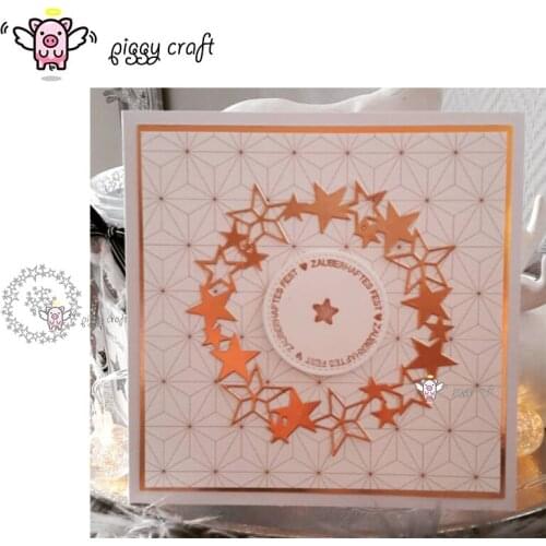 Piggy Craft metal cutting dies cut die mold 2019 Star circle frame Scrapbook paper craft album card punch knife art cutter die