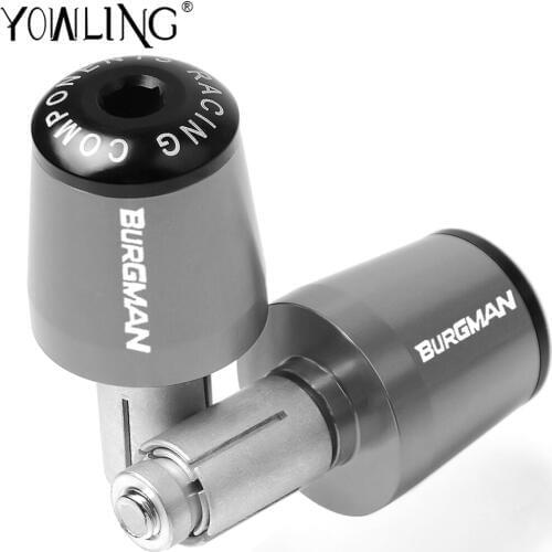 Motorcycle Handle Grip Ends Handlebar End cover Cap For SUZUKI BURGMAN 650 400 125 200 250 AN650 AN400 AN125 AN200 Accessories