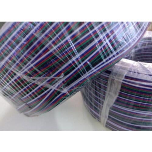 10m~50m 5Pin 22AWG/20AWG/18AWG Extension Wire Cable White/Blue/Red/Green/Black Led extend wire For RGBW 5050 3528 Stirp Light