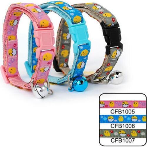 20sets 240Pcs/Lot (3 colors) Lively Pet Dog & Cat Chicks Embroidered Collar Buckle Style 1.0cm