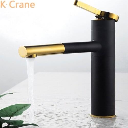 Pull Out Faucet Basin Sink Hot Cold Mixer Tap Washbasin Vanity Tall Grifo Bathroom White Gold Copper Kraan Torneira Banheiro Tap
