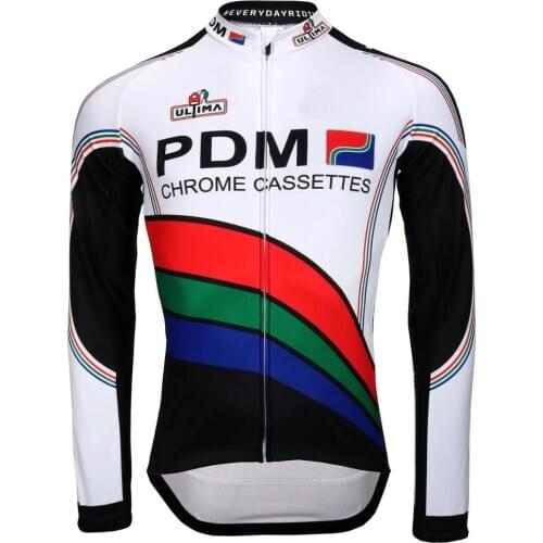 WINTER FLEECE THERMAL PDM TEAM RETRO CLASSIC ONLY LONG SLEEVE CYCLING JERSEY CYCLING WEAR ROPA CICLISMO